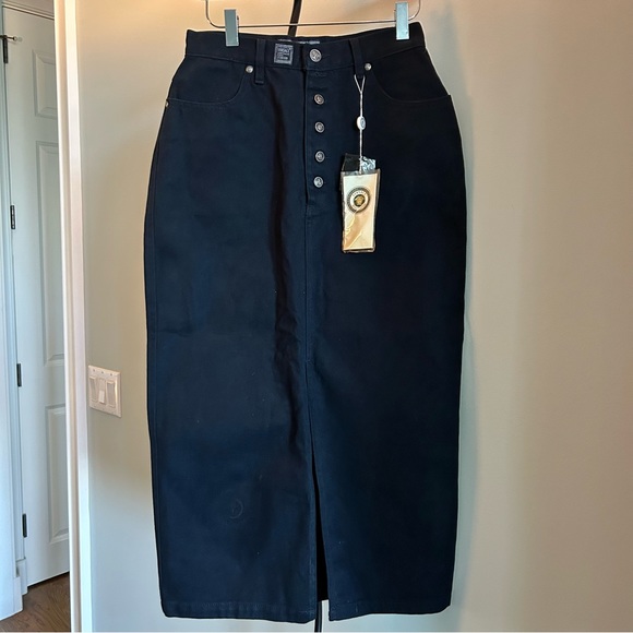 NWT VERSACEMIDI DENIM SKIRT